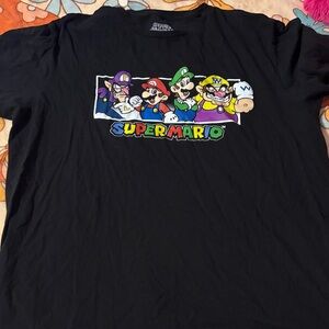 Nintendo Super Mario Black Graphic Tee